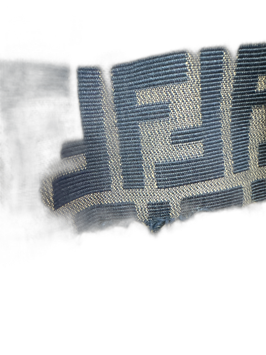 Fendi Brown & Black Canvas Leather Accent Gold Tone Hardware Monogram Bag Brown & Black