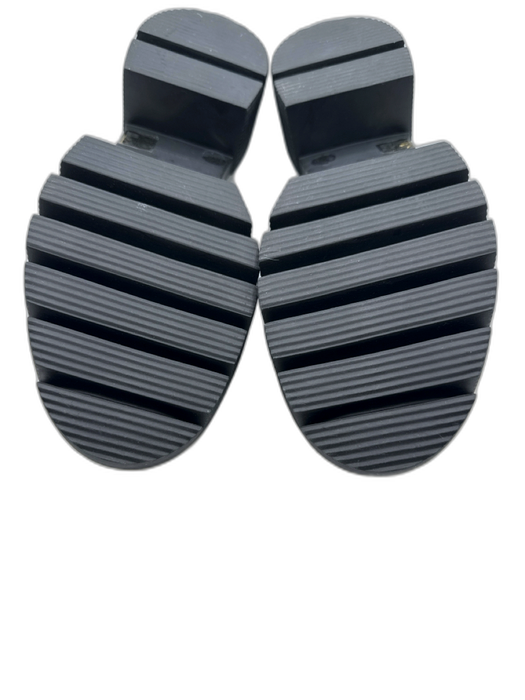 Stuart Weitzman Shoe Size 8.5 White & Black Leather Upper Lug Sole Penny Loafers White & Black / 8.5
