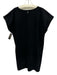Marie Oliver Size L Black Polyester & Spandex Faux Suede Cap Sleeve Fringe Dress Black / L