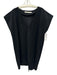 Marie Oliver Size L Black Polyester & Spandex Faux Suede Cap Sleeve Fringe Dress Black / L