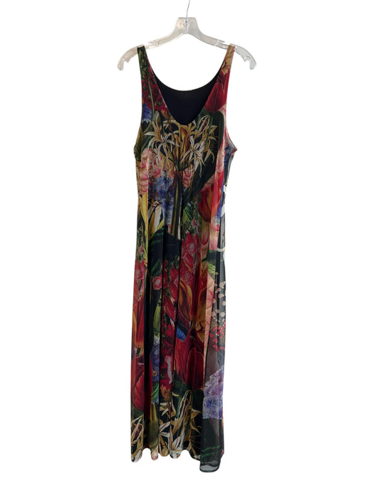 Desigual Size Large Black & Multi Polyester Sleeveless Scoop Neck & Back Dress Black & Multi / Large