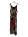 Desigual Size Large Black & Multi Polyester Sleeveless Scoop Neck & Back Dress Black & Multi / Large