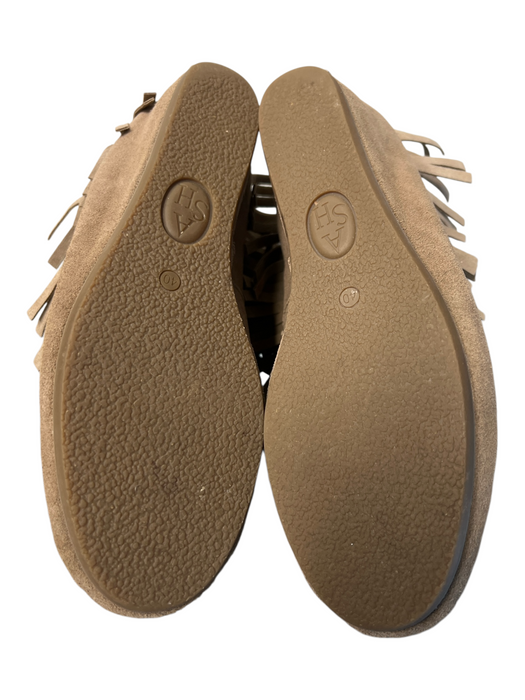 Ash Shoe Size 40 Brown Leather Suede Almond Toe Wedge Heel Moccasin Shoes Brown / 40