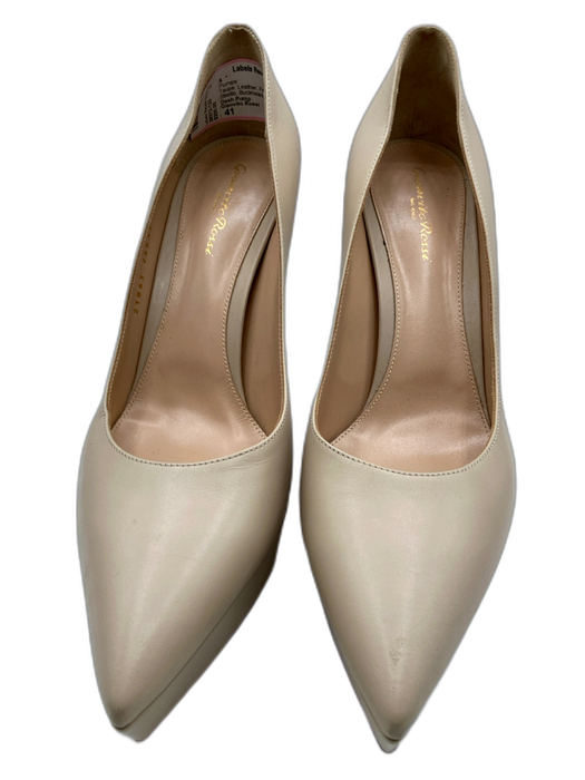 Gianvito Rossi Shoe Size 41 Taupe Leather Pointed Toe Platform Stiletto Pumps Taupe / 41