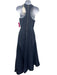 Zimmermann Size 0 Dark Wash Cotton Scoop Neck Midi Denim Sleeveless Dress Dark Wash / 0
