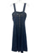 Simkhai Size 2 Dark Wash Cotton Denim Sleeveless Stitch Detail Midi Dress Dark Wash / 2