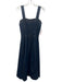 Simkhai Size 2 Dark Wash Cotton Denim Sleeveless Stitch Detail Midi Dress Dark Wash / 2