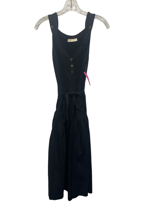 Ulla Johnson Size 6 Black Cotton Sleeveless Midi Buttons Side Zip Dress Black / 6