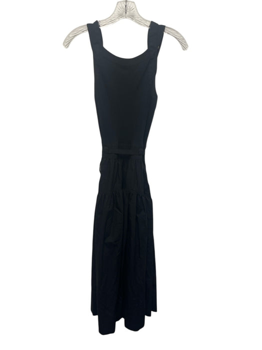 Ulla Johnson Size 6 Black Cotton Sleeveless Midi Buttons Side Zip Dress Black / 6