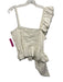 Ulla Johnson Size Est S White Cotton Sleeveless Ruffle Asymmetric Beads Top White / Est S