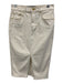 Veronica Beard Jeans Size 6 Cream Cotton Denim Zip Fly Contrast Stitch Skirt Cream / 6