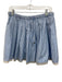 J Crew Size S Blue & White Cotton Elastic Waist Stripe Lace Trim Mini Skirt Blue & White / S
