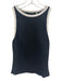 Alice + Olivia Classics Size S Black & White Cotton Ribbed Sleeveless Tank Top Black & White / S