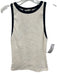 Alice + Olivia Classics Size S White & Black Cotton Ribbed Sleeveless Tank Top White & Black / S