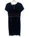 Diane Von Furstenberg Size 8 Black & Multi Triacetate & Polyester V Neck Dress Black & Multi / 8