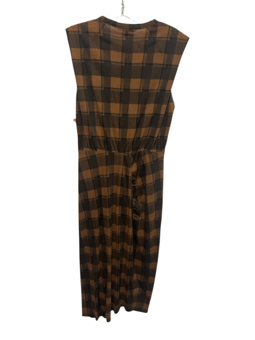 Derek Lam 10 Crosby Size S Brown & Dark Brown Cotton & Modal Sleeveless Dress Brown & Dark Brown / S