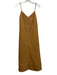 Staud Size S Light Brown Polyurethane Sleeveless Side Slit Midi Dress Light Brown / S