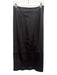 Jenni Kayne Size S Dark Brown Leather Midi Back Zip Skirt Dark Brown / S