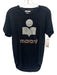 Isabel Etoile Marant Size S Black & Multi Linen Short Sleeve Painted Top Black & Multi / S
