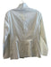 Lafayette 148 Size 2 White Cotton Blend High Neck Zip Front Long Sleeve Jacket White / 2