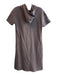Toad&Co Size S Brown Hemp & Cotton Hoodie Short Sleeve Kangaroo Pocket Dress Brown / S