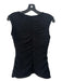 BCBG Maxazria Size S Black Polyester Sleeveless Micropleats Mesh Overlay Top Black / S