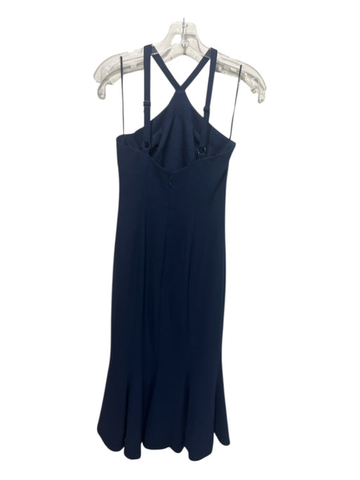 Dress the Population Size XS Navy Polyester Sleeveless Cross Front Midi Dress Navy / XS