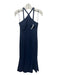 Dress the Population Size XS Navy Polyester Sleeveless Cross Front Midi Dress Navy / XS