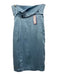 Tibi Size 0 Blue Lyocell Wrap Belted Midi Skirt Blue / 0