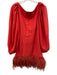 No pise la grama Size 8 Red Polyester Blend Long Balloon Sleeve Back Zip Dress Red / 8