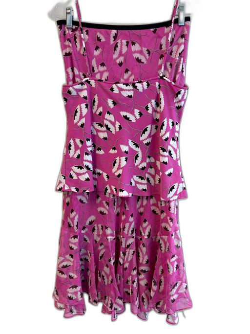 Diane Von Furstenberg Size S Pink No Fabric Tag Elastic Waist Lined Skirt Set Pink / S