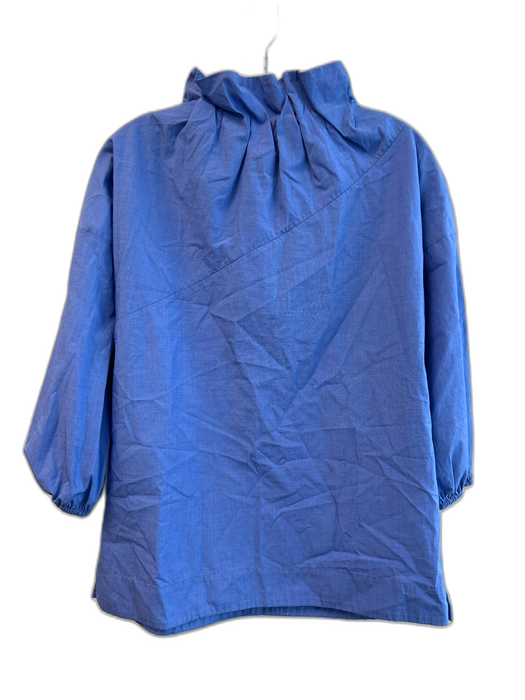 Sara Campbell Size S Blue Organic Cotton 3/4 Sleeve V Neck Solid Color Top Blue / S