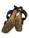 Vince Camuto Shoe Size 7 Black Leather Square Open Toe Open Heel Midi Pumps Black / 7
