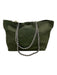 Tory Burch Olive Green Nylon Leather Detail Logo Magnetic Close Tote Bag Olive Green