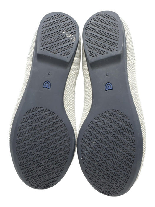 Rothy's Shoe Size 7 Silver & Black fabric upper Shimmer Knit Bow Detail Flats Silver & Black / 7