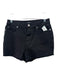 7 For All Mankind Size 28 Black Cotton Blend Denim Raw Hem Cutoff Shorts Black / 28