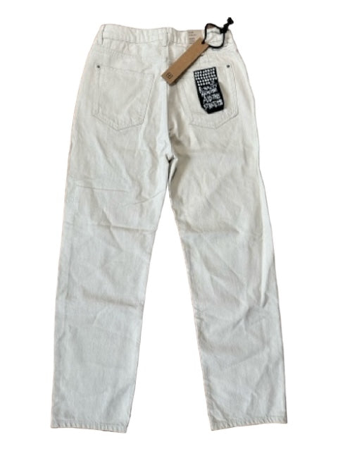 Ksubi Size 25 Khaki Cotton Blend Denim Mid-Rise Straight Leg Jeans Khaki / 25