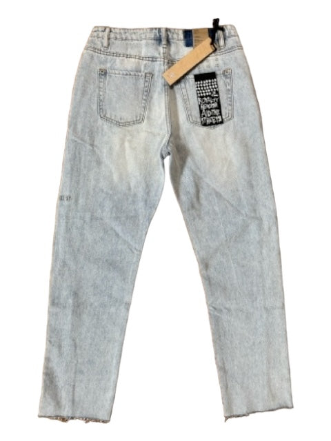 Ksubi Size 29 Light Wash Cotton Blend Denim High-Rise Cropped Skinny Jeans Light Wash / 29
