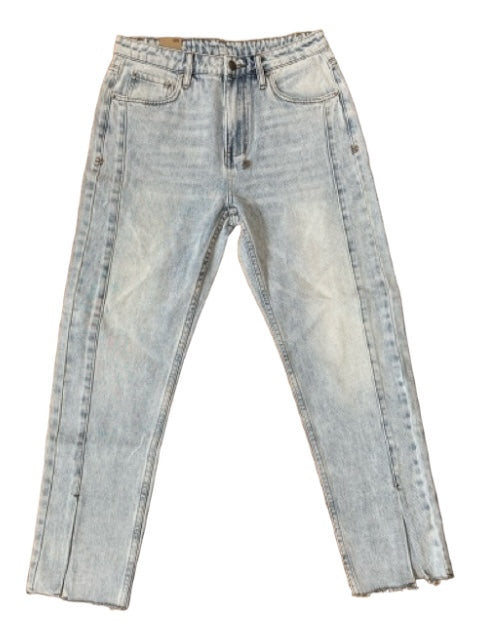 Ksubi Size 28 Light Wash Cotton Blend Denim High-Rise Cropped Skinny Jeans Light Wash / 28