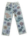 Ksubi Size 28 Light Wash & Multi Cotton Blend Denim Floral Low Rise Jeans Light Wash & Multi / 28