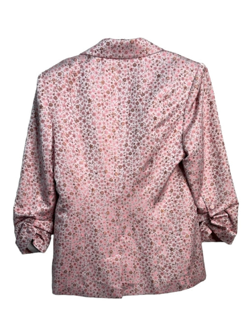 5a7 Cinq a Sept Size 6 Pink & Bronze Polyester Blend Metallic Thread Jacket Pink & Bronze / 6