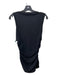 Theory Size M Black Viscose Sleeveless Ruched Knit Dress Black / M