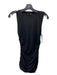 Theory Size M Black Viscose Sleeveless Ruched Knit Dress Black / M