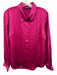Liverpool Size S Fuschia Pink Polyester Satin Buttons Long Sleeve Collar Top Fuschia Pink / S
