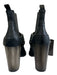 ALLSAINTS Shoe Size 40 Black & Gray Leather Stretch Panel Booties Black & Gray / 40