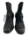 ALLSAINTS Shoe Size 40 Black & Gray Leather Stretch Panel Booties Black & Gray / 40
