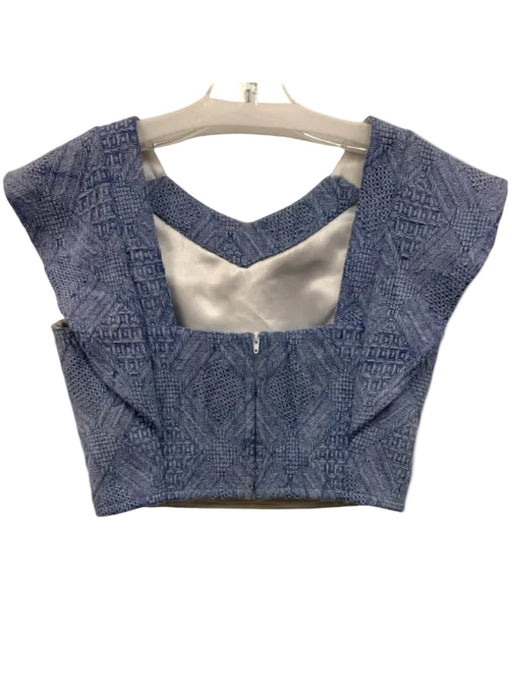 Koch Size S Light Blue Cotton Flutter Sleeve Crop Top Light Blue / S