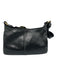 Coach Black Leather Brass Hardware Zip Buckle Strap Shoulder Purse Black / S