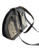 No Brand Navy Blue & Beige No Fabric Tag Crochet Abstract Print Zip closure Bag Navy Blue & Beige / S