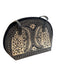 No Brand Navy Blue & Beige No Fabric Tag Crochet Abstract Print Zip closure Bag Navy Blue & Beige / S